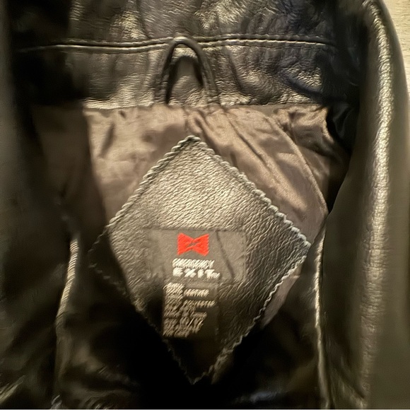 Emergency Exit 100% leather kids jacket size 10/12 - Picture 3 of 5